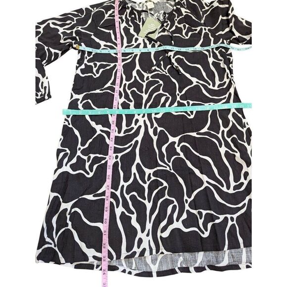 H&M Black white patterned tunic Dress XSmall - Picture 5 of 5
